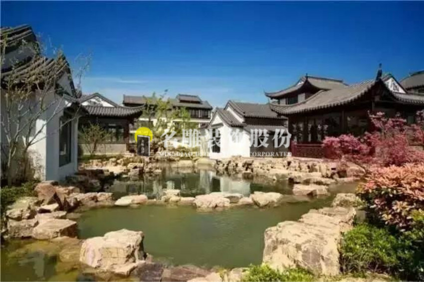 别墅设计中的庭院装修，柳州装修助手装饰中式别墅庭院设计作品