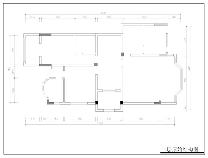 金科太阳海岸二层原始结构图