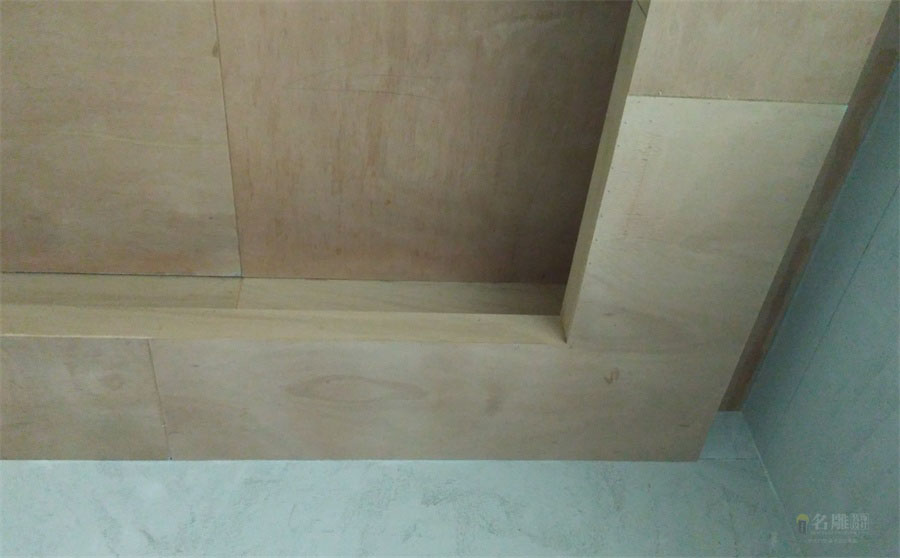 柳州装修助手装修工地-木工天花转角防开裂工艺