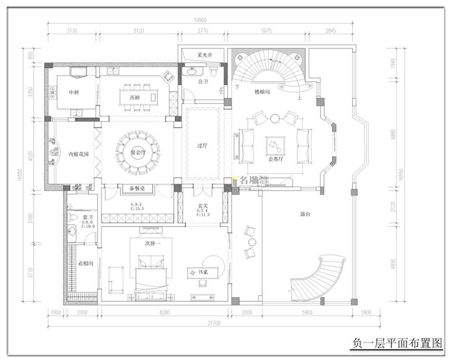 金科太阳海岸负一层平面户型图