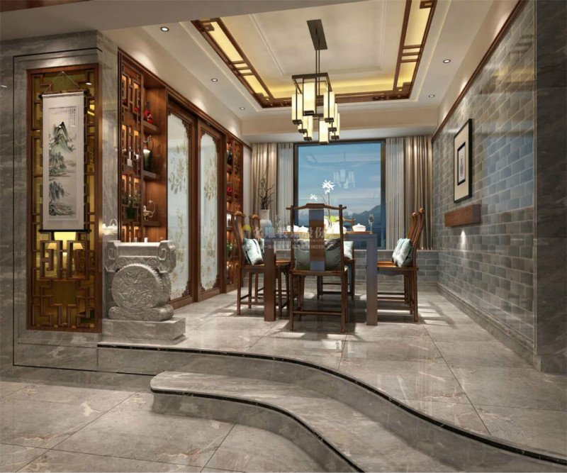 装饰公司中式餐厅效果图