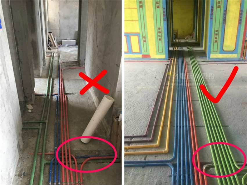 佛山的装修公司有哪些？柳州装修助手装饰工地现场布水管