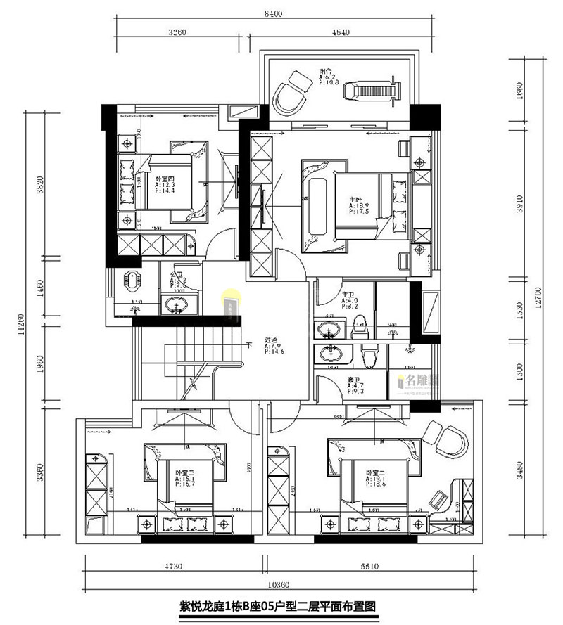 全盛紫悦龙庭二层平面布置图