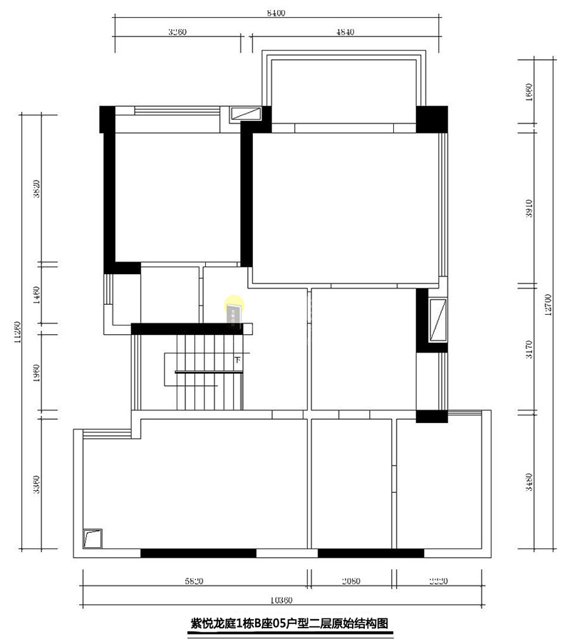 全盛紫悦龙庭二层原始结构图