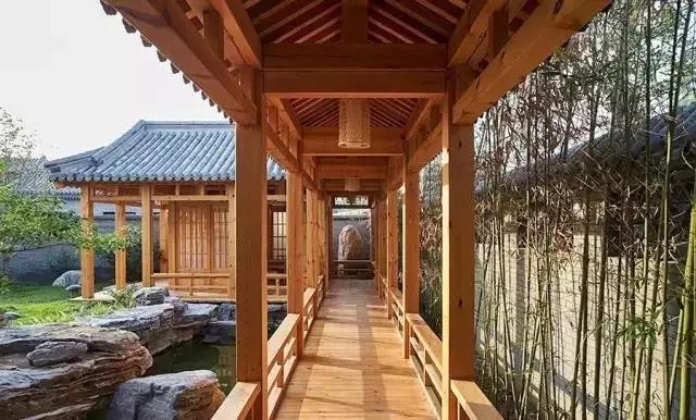 新中式四合院别墅设计：柳州装修助手装饰走廊装修