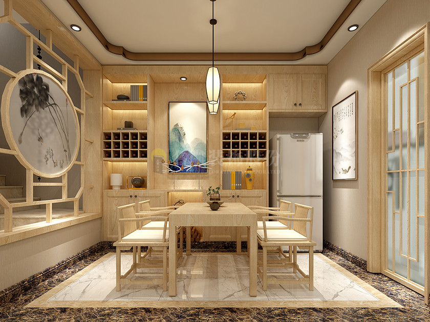 东莞房屋装修：柳州装修助手中式餐厅装修作品