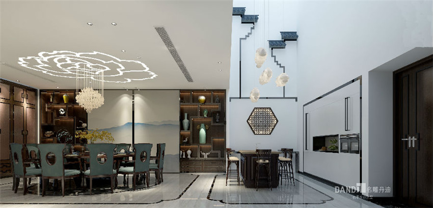现代装修样板间－深圳柳州装修助手装饰餐厅装修效果图