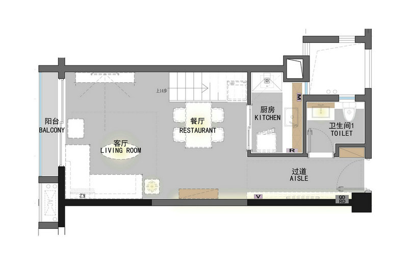 碧桂园蜜柚loft公寓现代风格装修效果图